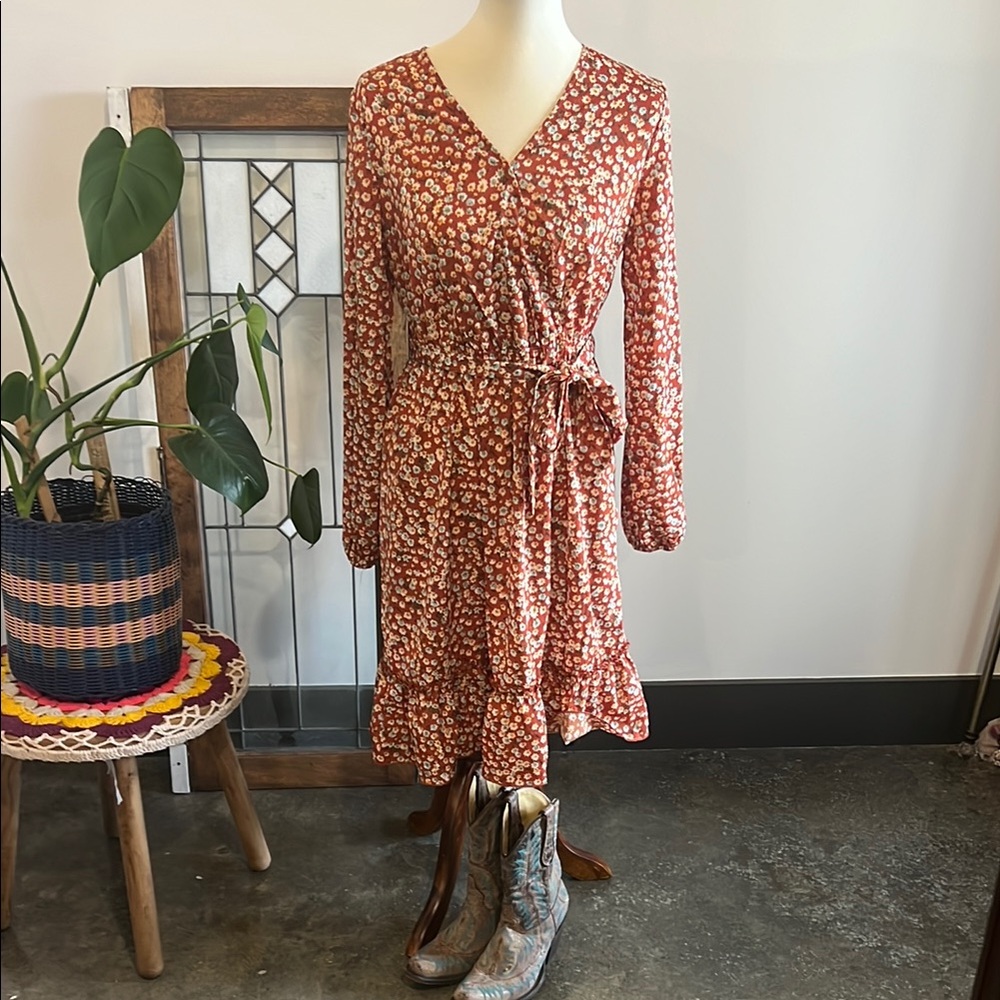 Davi & Dani Floral No Wrinkle Dress